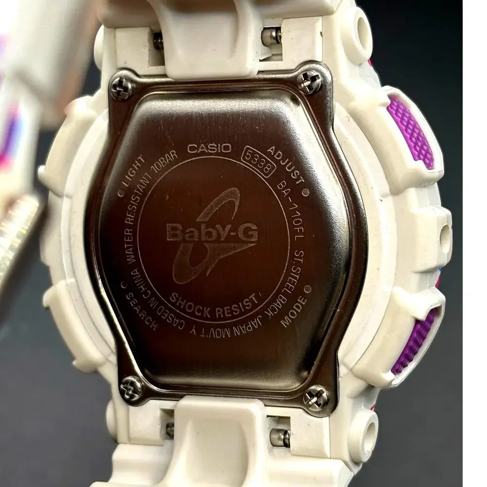 Casio Baby-G BA-110FL-7A Flower Leopard Analog Digital Watch NIBWT